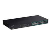 TRENDnet, TPE-TG240g, Switch Gigabit PoE+ de 24 Puertos, 370 W de Potencia Disponible, 48 Gbps de Capacidad, Kit de Montaje en Rack Incluido