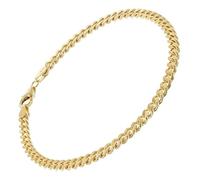 trendor 21032 - Pulsera de eslabones para hombre y mujer, plata 925 chapada en oro, 4,1 mm, accesorio de alta calidad