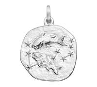 trendor Colgante con el signo zodiacal de Piscis, plata de ley 925,