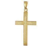 trendor Colgante de cruz para hombre y mujer, plata 925, chapado en oro | Colgante de cruz de plata, chapado en oro, cruz de plata de ley, colgante de joyería religiosa, joyería simbólica