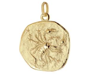 trendor Colgante signo zodiacal Escorpio, plata de ley, 20 mm 21300-11 | Colgante de escorpión, signo del zodiaco, joyería zodiacal de plata bañada en oro, joyería simbólica, mujeres y hombres