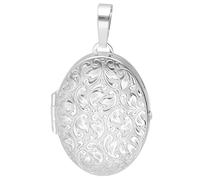 trendor Colgante tipo relicario, plata de ley 925, ovalado, 31x23 mm, 21571