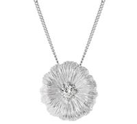 trendor Collar con colgante de hoja de loto, plata 925 rodiado 45 cm