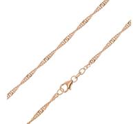 trendor Collar de mujer de plata 925 chapada en oro rosa Singapur collar de oro rosa para mujer, joya atemporal y elegante para cada día 21234