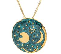 trendor Collar para mujer Nebra Sky Disc Plata verde/oro 60 cm