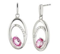 trendor Pendientes colgantes para mujer, plata de ley 925, rodiados, con piedras de colores 21887