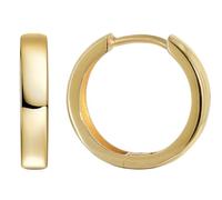 trendor Pendientes de aro con bisagra, chapados en oro y plata 925 pulida | Una joya para mujer y hombre, un accesorio elegante