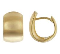 trendor Pendientes de aro para mujer, plata 925, chapados en oro mate 21728