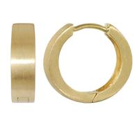 trendor Pendientes de aro pequeños, plata de ley 925, chapados en oro, Ø 14,5 mm, 21702