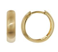 trendor Pendientes de aro pequeños, plata de ley 925, chapados en oro, Ø 14,5 mm, 21707