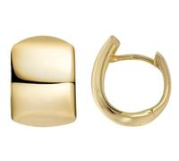 trendor Pendientes de mujer, plata de ley, en oro, aros con bisagra Ø 13 mm
