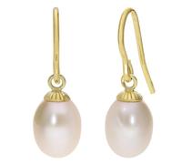 trendor Pendientes de perlas para mujer, plata de ley 925, chapados en oro, 21561