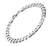 trendor Pulsera para hombre, plata 925, cadena tipo curb, 7,8 mm 19 cm | Pulsera de hombre de plata de ley, joyería para hombre de plata, pulsera de plata con acabado brillante, hecha en Alemania