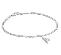 trendor Pulsera para niña con la letra A, plata 925, rodiada, 21590-A