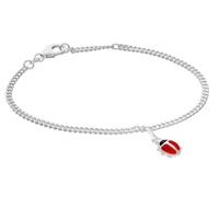 trendor Pulsera para niña, plata de ley 925, rodiada, banda tipo curb | Pulsera cómoda de cadena plana, joyería elegante para niños,