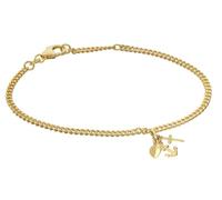 trendor Pulsera para niñas Fe, Amor, Esperanza Plata 925 Chapada en Oro 21621