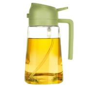 TrendPlain Botella dispensadora de aceite de 470 ml con pulverizador, dispensador de aceite de oliva 2 en 1, 470 ml, verde o negro, plástico, reutilizable, moderno, cocina, ensalada, barbacoa