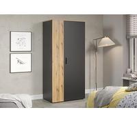 trendteam smart living Armario de Madera, Color Gris, 90 x 195 x 55 cm (Ancho x Alto x Profundidad)