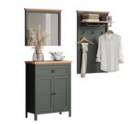 trendteam smart living - Combinación de baño - Stanton - Baño - Dimensiones de Montaje (Ancho x Alto x Profundidad) 169 x 198 x 39 cm - Color Verde Abeto con Roble Evoke - 220991204