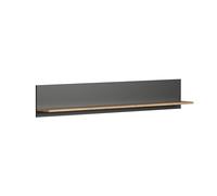 trendteam smart living - Esteban - Estantería de Pared - Antracita/Evoke Roble - Librería con Amplio Estante - 150 x 25 x 18 cm (Ancho x Alto x Profundidad)