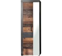 trendteam smart living IndyGD:KO.GraphitGrauMatera, FR.Old Wood, Abs.Graphit Grau Matera-NB,GD-Schrank Mueble, Blanco, 65 x 192 x 198 cm