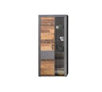 trendteam smart living IndyWohnen:KO.GraphitGrauMatera-OldWoodNB, Highboard, FR.OldWood NB, Abs.GraphitGrauMateraNB, 87 x 189 x 20 cm