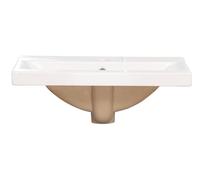 trendteam smart living - Lorin - Lavabo - Blanco - Lavabo de cerámica de alta calidad - (Ancho x Alto x Profundidad) 52 x 18 x 40 cm - duradero, fácil de limpiar y elegante