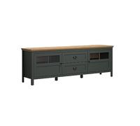trendteam smart living - Mueble bajo para TV - Stanton - Dimensiones de Montaje (Ancho x Alto x Profundidad) 184 x 64 x 45 cm - Color Verde Abeto con Roble Evoke - 220932204