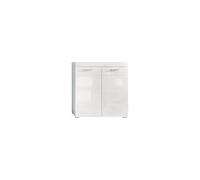 trendteam smart living Mueble Zapatero, Madera, weiß, 91 x 97 x 119 cm | 91 x 97 x 38 cm. Espacio para 16 pares de zapatos. Estructura de metal. 2 puertas, 6 estantes