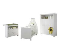 trendteam smart living Olivia Furnline viveros Sala de muebles, madera, blanco, 3 piezas