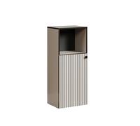 trendteam smart living - PureBliss - Armario de pie - Cachemira Gris Claro - Aspecto de Ranura - 1 Compartimento Abierto + 1 Estante - 40 x 95 x 31 cm - Armario de baño con Elegante Mango de Metal