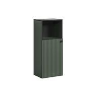 trendteam smart living - PureBliss - Armario de pie - Verde - Aspecto Acanalado - 1 Compartimento Abierto + 1 Estante Eonle - 40 x 95 x 31 cm - Armario de baño con Elegante Mango de Metal