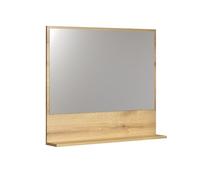 trendteam smart living - PureBliss - Espejo de Pared - Roble Evoke - 80 x 74 x 14 cm - Espejo de baño con 80 cm de Superficie de Almacenamiento - Resistente a los arañazos