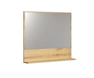 trendteam smart living - PureBliss - Espejo de Pared - Roble Evoke - 80 x 74 x 14 cm - Espejo de baño con 80 cm de Superficie de Almacenamiento - Resistente a los arañazos