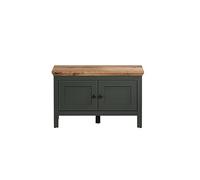 trendteam smart living - Stanton - Banco - Color Verde Abeto y Roble Evoke - Banco con 2 Compartimentos - 77 x 48 x 39 cm - Estilo rústico