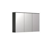 trendteam smart living - Synnax - Armario con Espejo - Antracita - Espejo de baño con 9 Compartimentos y 6 estantes Ajustables - 120 x 70 x 17 cm - Moderno Espejo de baño de 3 Puertas - Resistente a