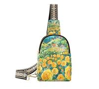 Trendy A Field Of Yellow Roses - Bolso bandolera multiusos para mujer para viajes, Un campo de rosas amarillas, 1 size