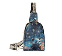 Trendy A Panda under A Starry Sky - Bolsa cruzada ligera para viajes, Un panda bajo un cielo estrellado, 1 size
