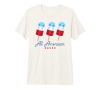 Trendy Apparel 4th of July All American Red Blue Popsicles Camiseta Premium