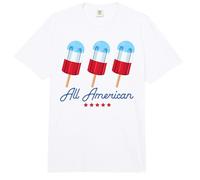 Trendy Apparel 4th of July All American Red Blue Popsicles Comfort Colors Adult Heavyweight T-Shirt