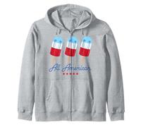Trendy Apparel 4th of July All American Red Blue Popsicles Sudadera con Capucha