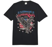 Trendy Apparel 4th of July America USA Bald Eagle USA Flag Comfort Colors Adult Heavyweight T-Shirt
