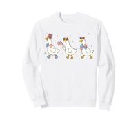 Trendy Apparel 4th of July Geese with American Flag Items Sudadera
