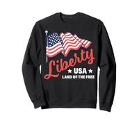 Trendy Apparel 4th of July Liberty USA Land of The Free Sudadera