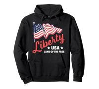 Trendy Apparel 4th of July Liberty USA Land of The Free Sudadera con Capucha