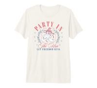 Trendy Apparel 4th of July Party In The USA Let Freedom Ring Camiseta Premium