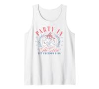 Trendy Apparel 4th of July Party In The USA Let Freedom Ring Camiseta sin Mangas