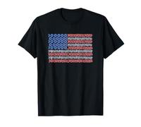 Trendy Apparel 4th of July Roses & Floral USA American Flag Camiseta