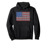 Trendy Apparel 4th of July Roses & Floral USA American Flag Sudadera con Capucha