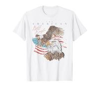 Trendy Apparel 4th of July The American Bald Eagle US Flag Camiseta